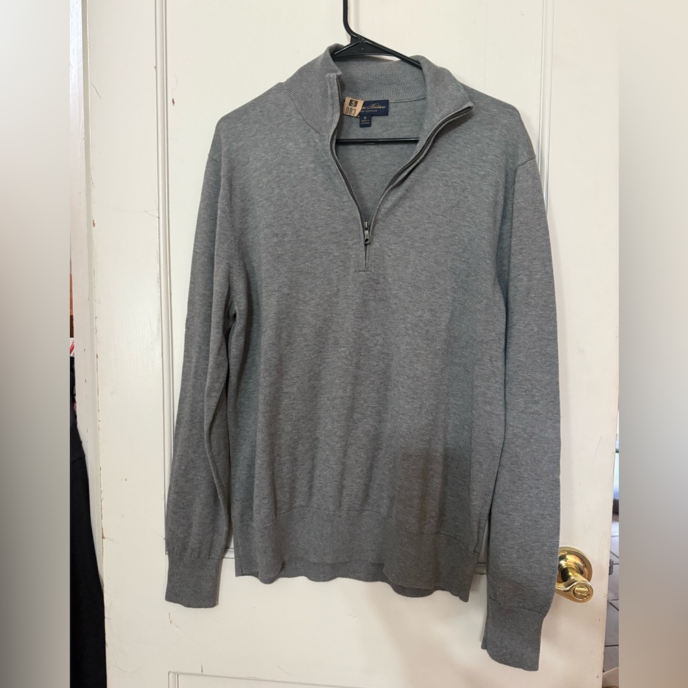 Brooks Brothers grey quarter zip